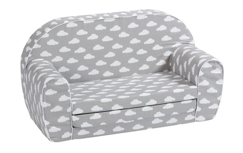 Knorrtoys, knorr® toys Kindersofa - Grey white clouds, Knorrtoys® Sofa »Kindersofa Grau mit weissen Wolken«, (1 St.)