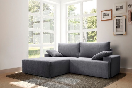 exxpo - sofa fashion, exxpo - sofa fashion Ecksofa, mit Federkern, inklusive Bettfunktion und Bettkasten in verschiedenen Cord-Farben, exxpo - sofa fashion Ecksofa »Orinoko, aktuelles Design und hoher Sitzkomfort, L-Form« inkl. Bettfunktion und Bettkasten, schöne Farben im angesagten Cord