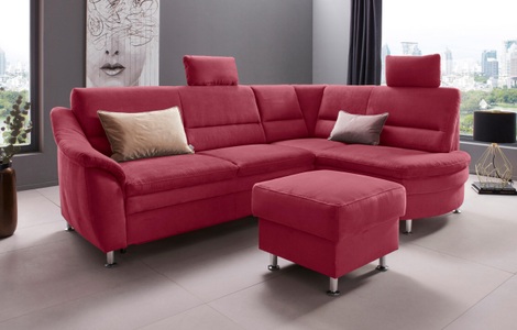 Places of Style Ecksofa »Cardoso«, Federkern, wahlweise mit Bett, Schubkasten