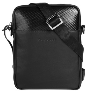 Bugatti, bugatti Umhängetasche »COMET BAGS«, echt Leder, Bugatti - Comet Schultertasche S, für Damen, Schwarz, One Size