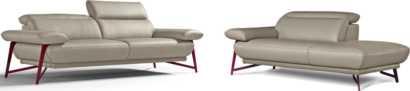 Egoitaliano, Egoitaliano Polstergarnitur »Anais«, Set: bestehend aus Sofa und Ottomane, inkl. Kopfteilverstellung, Egoitaliano Polstergarnitur »Anais, Design mit hohem Sitzkomfort für mehr Bequemlichkeit«, Set: bestehend aus Sofa und Ottomane, inkl. Kopfteilverstellung