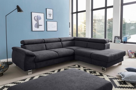 Cotta, COTTA Ecksofa »Komaris«, inklusive Kopf- bzw. Rückenverstellung, wahlweise Bettfunktion, Bettkasten und RGB-LED-Beleuchtung, COTTA Ecksofa »Komaris L-Form, B: 249 cm« mit Kopfteilverstellung, optional Bettfunktion, Bettkasten & Licht