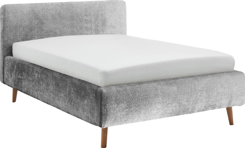 Novel, Novel - Bett MATTIS_8096 - grau - Textil - 140x200, Novel - Bett MATTIS_8096 - grau - Textil - 140x200