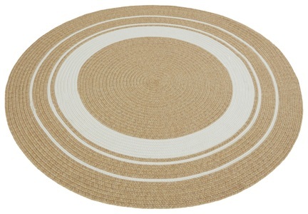 NORTHRUGS, NORTHRUGS Teppich »Trenzado«, rund, Flachgewebe, Hand-Made Look, robust, pflegeleicht, NORTHRUGS Teppich »Trenzado«, rund, 10 mm Höhe, In- & Outdoor, Handmade-Look, Gewebt, Wetterfest, Balkon, Wohnzimmer
