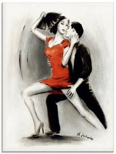 Artland Glasbild »Leidenschaftliches Tanzpaar«