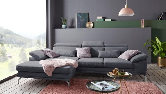 SIT&MORE, sit&more Ecksofa, sit&more Ecksofa »Scorpio L-Form«, inklusive Sitztiefenverstellung, wahlweise mit Kopfverstellung