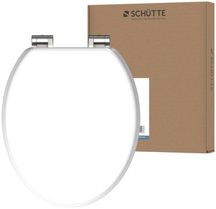 SCHÜTTE, SCHÜTTE WC-Sitz »MDF WC- Sitz mit Holzkern & Absenkautomatik«, WC-Sitz mit Absenkautomatik Weiß