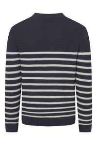 Joop Jeans Rundhalspullover »Gerono«, Strickmuster, Patch seitlich am Rumpf