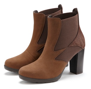 Lascana, LASCANA Chelseaboots, mit Blockabsatz und Stretch-Einsatz VEGAN, LASCANA Chelseaboots, mit Blockabsatz & Stretch-Einsatz, High-Heel-Stiefelette VEGAN