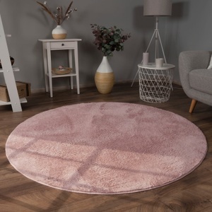 PACO HOME, Paco Home Teppich »Soft 380«, rund, 22 mm Höhe, Kuschelteppich - besonders weich, Uni-Farben, ideal im Wohnzimmer & Schlafzimmer, Paco Home Fellteppich »Kunstfell Soft 380«, rund, 14 mm Höhe, Langflor, Kuschelteppich - besonders weich, Uni-Farben