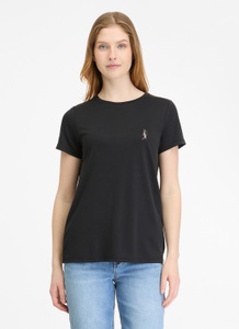 Ragwear, Ragwear Kurzarmshirt "ADORI C" mit lustiger Katzen-Stickerei auf der Brust