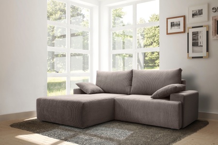 exxpo - sofa fashion, exxpo - sofa fashion Ecksofa, mit Federkern, inklusive Bettfunktion und Bettkasten in verschiedenen Cord-Farben, exxpo - sofa fashion Ecksofa »Orinoko, aktuelles Design und hoher Sitzkomfort, L-Form« inkl. Bettfunktion und Bettkasten, schöne Farben im angesagten Cord