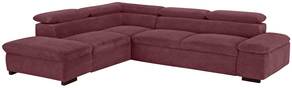 Home affaire Ecksofa »Alberto«, inklusive Kopfteilverstellung, mit Ottomanenabschluss