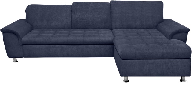 DOMO collection, DOMO collection Ecksofa, DOMO collection Ecksofa »Franzi Steppung im Sitzbereich B7T/H: 278/162/80 cm, L-Form« wahlweise mit Bettfunktion, Bettkasten und Kopfteilverstellung