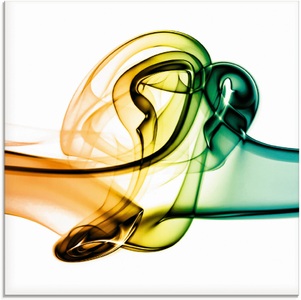 Artland Glasbild »Aufeinanderprallen von Farben«