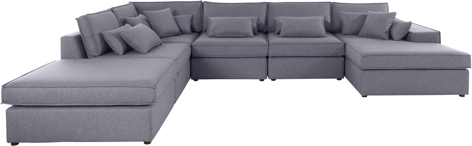 LeGer Home by Lena Gercke, LeGer Home by Lena Gercke Wohnlandschaft »Ceyda«, 6 Teile, zusammengesetzt aus Modulen, in vielen Bezugsqualitäten und Farben, fester Sitzkomfort, 