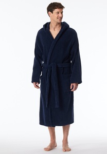 Schiesser, Herrenbademantel »128546«, Schiesser, Bademantel Frottee navyblau - Essentials L