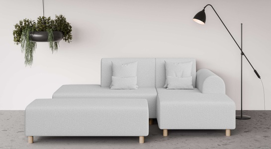 INOSIGN Ecksofa »Suyala«, L-Form mit Hocker