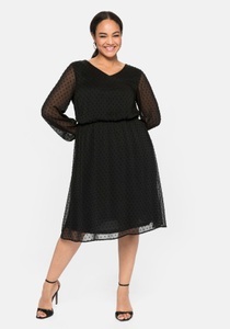 Sheego Abendkleid, mit 3D-Effekt, mit Unterkleid
