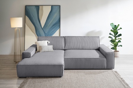 HOME AFFAIRE, Home affaire Ecksofa »NEU: SHERWOOD XXL 284, Big-Sofa L-Form, tiefe Sitzfläche 95 cm, Cord«, Recamiere rechts/links, als Schlafsofa stellbar, Cord u. Leinenoptik, Home affaire Ecksofa »NEU: SHERWOOD XXL 284, Big-Sofa L-Form, tiefe Sitzfläche 95 cm, Cord« Recamiere rechts/links, als Schlafsofa stellbar, Cord u. Leinenoptik
