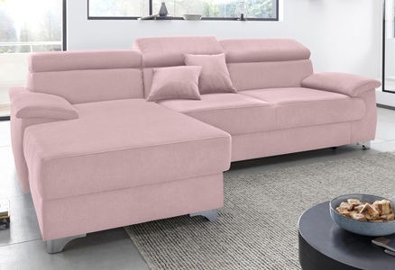 DOMO collection, DOMO collection Ecksofa, DOMO collection Ecksofa »Mira L-Form«, wahlweise mit Bettfunktion und Bettkasten