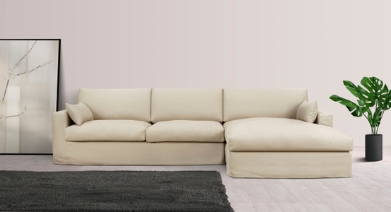 LeGer Home by Lena Gercke, LeGer Home by Lena Gercke Ecksofa »Sölve«, mit optischer Husse, weicher Sitzkomfort, LeGer Home by Lena Gercke Ecksofa »Sölve L-Form«, mit optischer Husse, weicher Sitzkomfort
