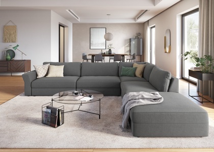 SIT&MORE, sit&more Ecksofa, mit Sitztiefenverstellung, sit&more Ecksofa »Cadabra L-Form«, Breite 356 cm, mit Sitztiefenverstellung