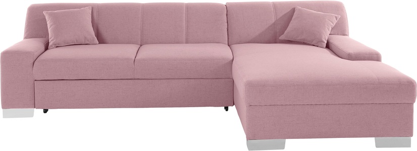 DOMO collection, DOMO collection Ecksofa, DOMO collection Ecksofa »Bero, elegant und zeitlos, flache Armlehnen, L-Form«, wahlweise mit Bettfunktion