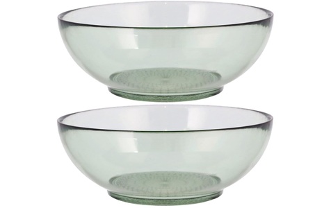 undefined, Salatschüssel »Kusintha 2 Stück«, 2 tlg., aus Glas, Bitz Salatschüssel Kusintha 2 Stück, 24 cm, Grün