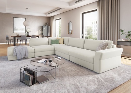 SIT&MORE, sit&more Ecksofa, mit Sitztiefenverstellung, sit&more Ecksofa »Cadabra L-Form«, Breite 356 cm, mit Sitztiefenverstellung