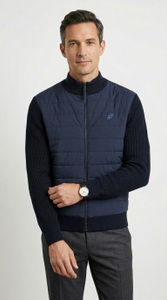Olymp, OLYMP Hybridjacke mit gesteppten Einsätzen, Modern fit, Stehkragen