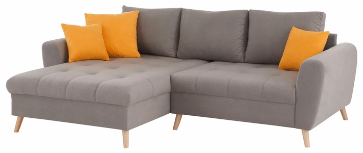 HOME AFFAIRE, Home affaire Ecksofa »Jordsand«, Home affaire Ecksofa »Fanö2 L-Form«, mit feiner Steppung und vielen losen Kissen