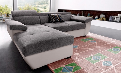 COTTA Ecksofa, inklusive Kopfteilverstellung, wahlweise mit Bettfunktion + Bettkasten