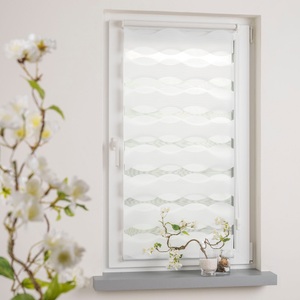 LIEDECO, Doppelrollo »Wave«, Liedeco, Lichtschutz, ohne Bohren, freihängend, Liedeco Doppelrollo »Wave«, Lichtschutz, ohne Bohren, freihängend, Klemmfix-DUO-Rollo, Doppelrollo 