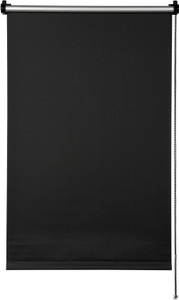 Gardinia, GARDINIA Seitenzugrollo »Thermo Klemmrollo Energiesparend«, verdunkelnd, energiesparend, ohne Bohren, freihängend, GARDINIA Rollo »NoName, Thermo 75 x 150 cm, Schwarz«