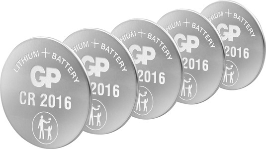 GP Batteries, GP Batteries CR2016 Knopfzelle CR 2016 Lithium 90 mAh 3 V 5 St., GP Batteries Lithium CR2016 5x 3V Knopfzelle
