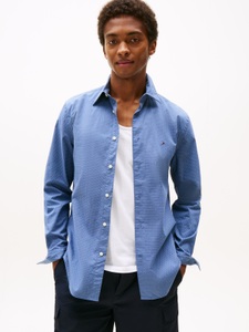 Tommy Hilfiger Langarmhemd »FLEX POPLIN MINI PRINT RF SHIRT«, regular fit, Kentkragen