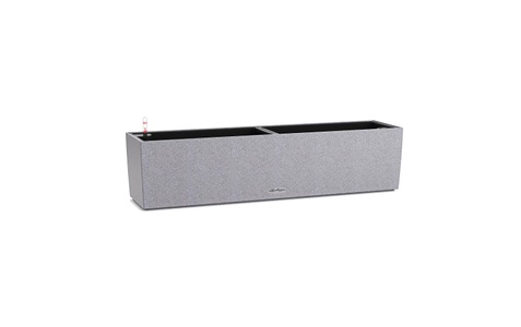Lechuza, Lechuza Blumentopf BALCONERA Stone 80, Lechuza Balconera Stone steingrau | 80 × 19 × 19 cm | 12 l