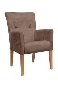 HOME AFFAIRE, Home affaire Armlehnstuhl »King«, 1 St., Luxus-Microfaser, Esszimmerstuhl mit Knopfheftung, Home affaire Armlehnstuhl »King«, Luxus-Microfaser Lederoptik, Esszimmerstuhl mit Knopfheftung