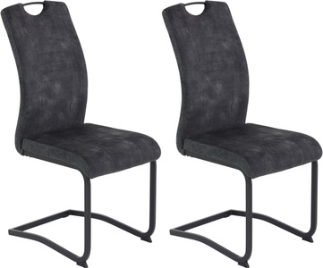 Hela, HELA Esszimmerstuhl »Tabea«, 2 oder 4 Stück, Schwingstuhl, HELA Esszimmerstuhl »Tabea Freischwinger BESTSELLER verschiedene Stoffqualitäten«, (Set), 2 St., Luxus-Microfaser, 2 oder 4 Stück, Schwingstuhl, Microfaser Vintage oder Kunstleder