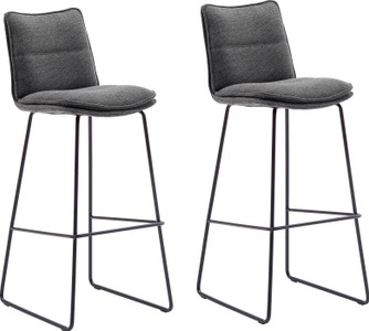 Fredriks, home24 Barstuhl Hesket, MCA furniture Barhocker »Hampton«, (Set, 2 St., 2-er), Barstuhl 180°drehbar mit Nivellierung, bis 120 Kg belastbar