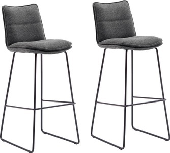 Fredriks, home24 Barstuhl Hesket, MCA furniture Barhocker »Hampton«, (Set, 2 St., 2-er), Barstuhl 180°drehbar mit Nivellierung, bis 120 Kg belastbar