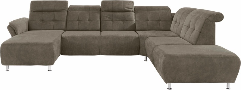 PLACES OF STYLE, Places of Style Wohnlandschaft »Manhattan«, 2 Sitze mit elektrischer Relaxfunktion, verstellbare Armlehnen, Places of Style Wohnlandschaft »Manhattan U-Form«, 2 Sitze mit elektrischer Relaxfunktion, verstellbare Armlehnen