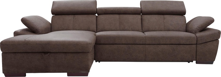 exxpo - sofa fashion, exxpo - sofa fashion Ecksofa, inklusive Kopfteil- und Armteilverstellung, wahlweise mit Bettfunktion, exxpo - sofa fashion Ecksofa »Salerno, Funktionssofa, Breite 280cm, hoher Sitzkomfort, L-Form« inkl. Kopf- und Armteilverstellung, wahlweise mit Bettfunktion