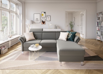 SIT&MORE, sit&more Ecksofa, sit&more Ecksofa »Vincenzo L-Form«, inklusive Kopfteilverstellung, wahlweise mit Bettfunktion, Bettkasten