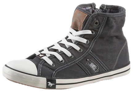 MUSTANG SHOES, Mustang Shoes Sneaker, mit Label in der Laufsohle, Mustang Mid Cut Sneaker schwarz
