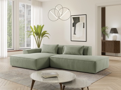 exxpo - sofa fashion Ecksofa »Billund modernes Designsofa, bequem und elegant, Breite 294cm, L-Form« modern, L-form, Wellenfedern, inklusive 2x Nierenkissen