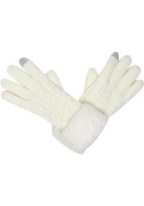 HIGHLIGHT COMPANY, Highlight Company Strickhandschuhe, Zopfmuster, Fellimitat, Feinstrick, 