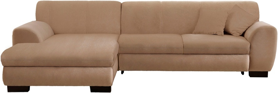 HOME AFFAIRE, Home affaire Ecksofa »Nika«, MELROSE®, Microfaser oder Struktur, wahlweise mit Bettfunktion, Home affaire Ecksofa »Nika zeitlos und elegant, L-Form« wahlweise mit Bettfunktion, auch in Cord