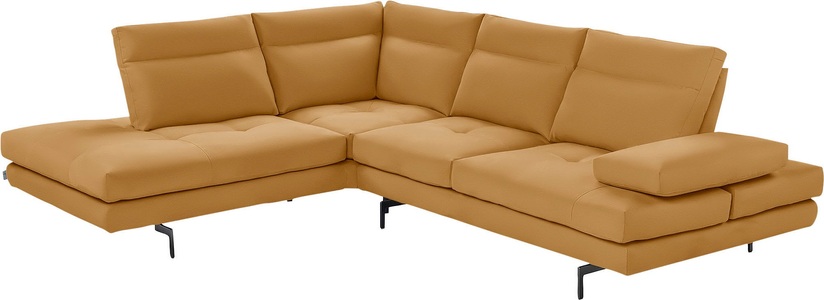 CALIA ITALIA, CALIA ITALIA Ecksofa »Toby Wing«, Sitztiefenverstellung, Eckelement mit Funktion, Füsse in Schwarz matt, CALIA ITALIA Ecksofa »Toby Wing, L-Form, Designsofa mit sensationellem Sitzkomfort«, Sitztiefenverstellung, funktionale Ecke, Füsse in schwarz matt